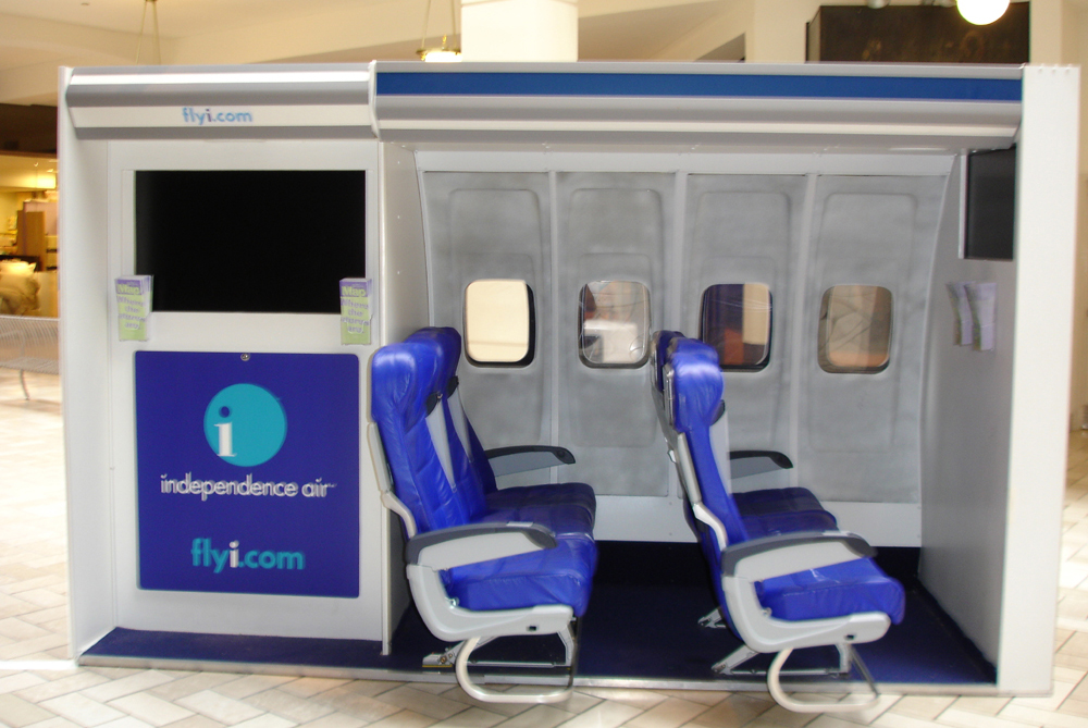 Independence Air mall kiosk